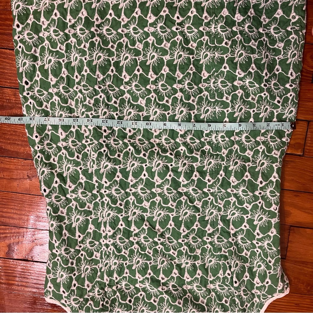 Talbots Green and White Patterned Mini Dress - image 5